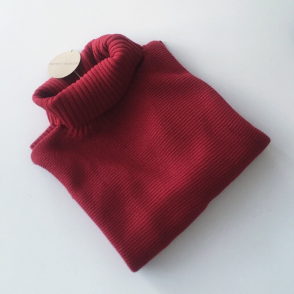 NWT Basic Oversized Red turtleneck sweater - Picture 4 of 7
